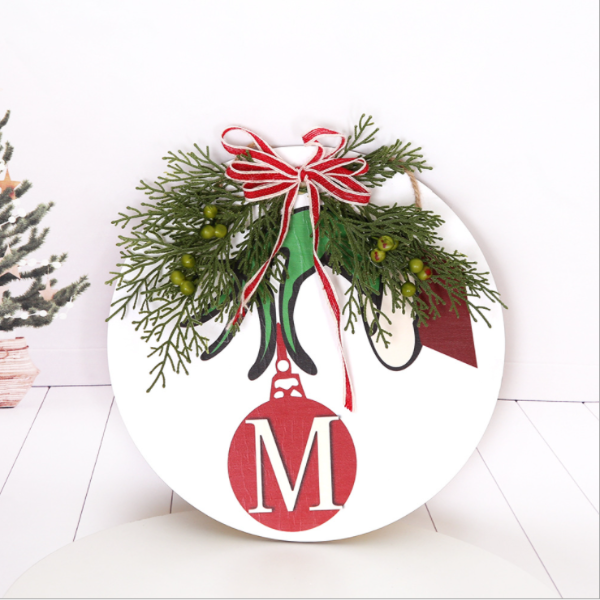 Christmas Luminous Wooden Letter Doorplate
