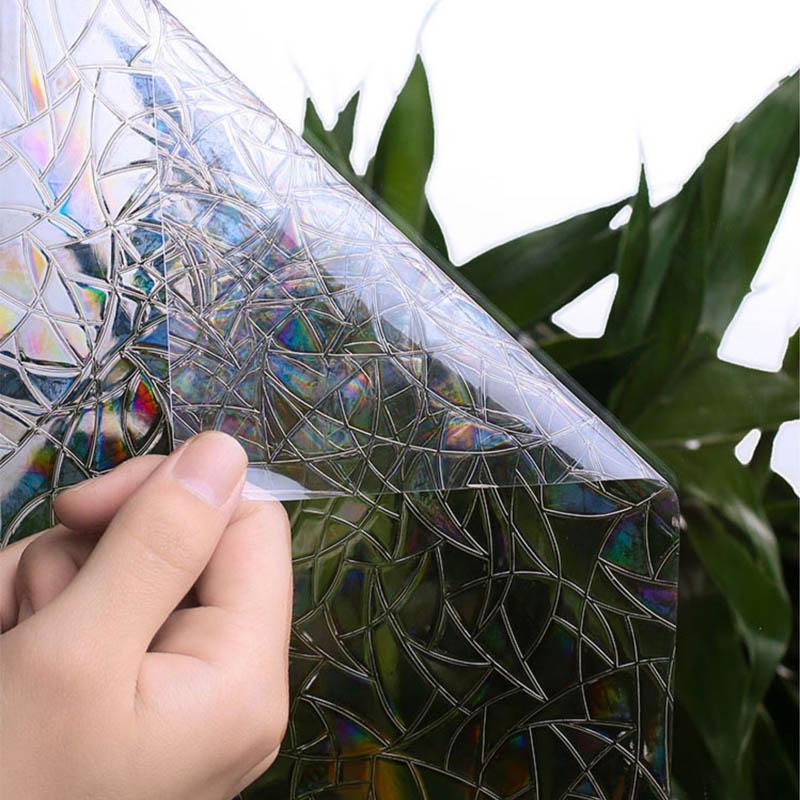 3D Rainbow Window Film,PVC refraction & No glue