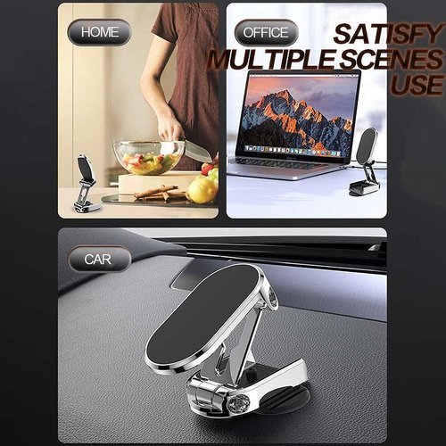 360° Rotating Folding Magnetic Car Phone Holder