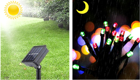 Solar-Powered LED Fairy Lights