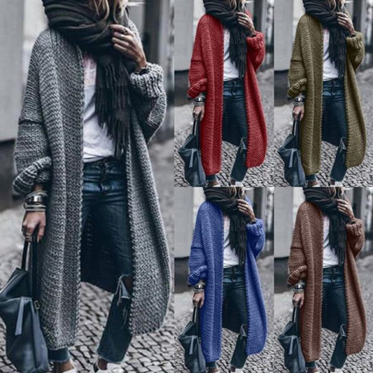 Knitted cardigan sweater coat