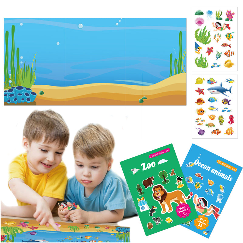 Children's stickers books DIY toys