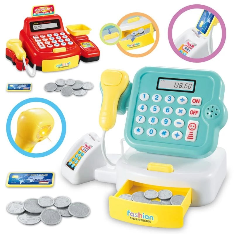 Children's analog electronic cash register toys