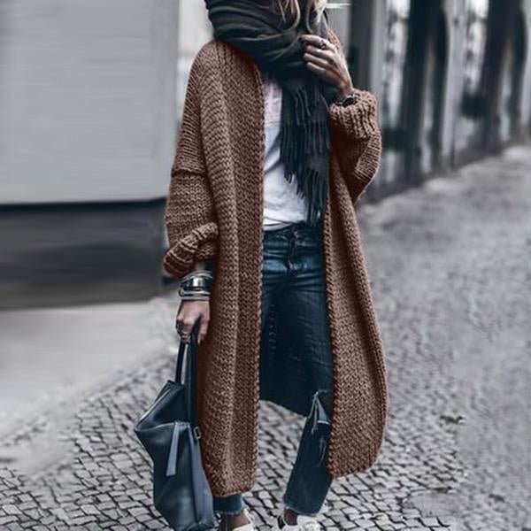 Knitted cardigan sweater coat
