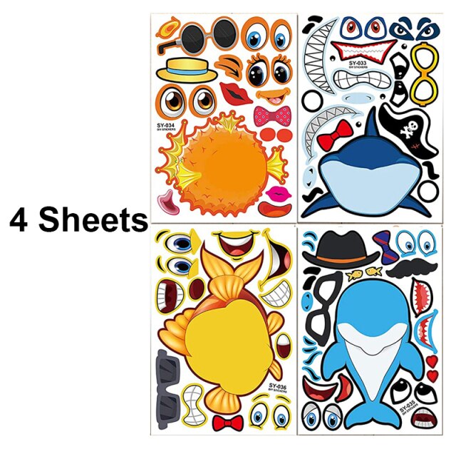 Children's craft sticker puzzle sticker
