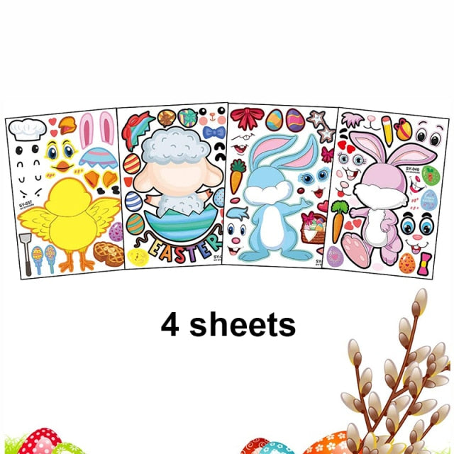 Children's craft sticker puzzle sticker