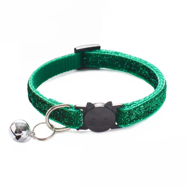 Sparkling Pet Cat Collar With Bell Breakaway Fashion