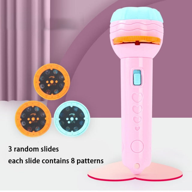 Baby sleep story book flashlight projector